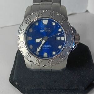 Invicta Blue Dial Silver Watch